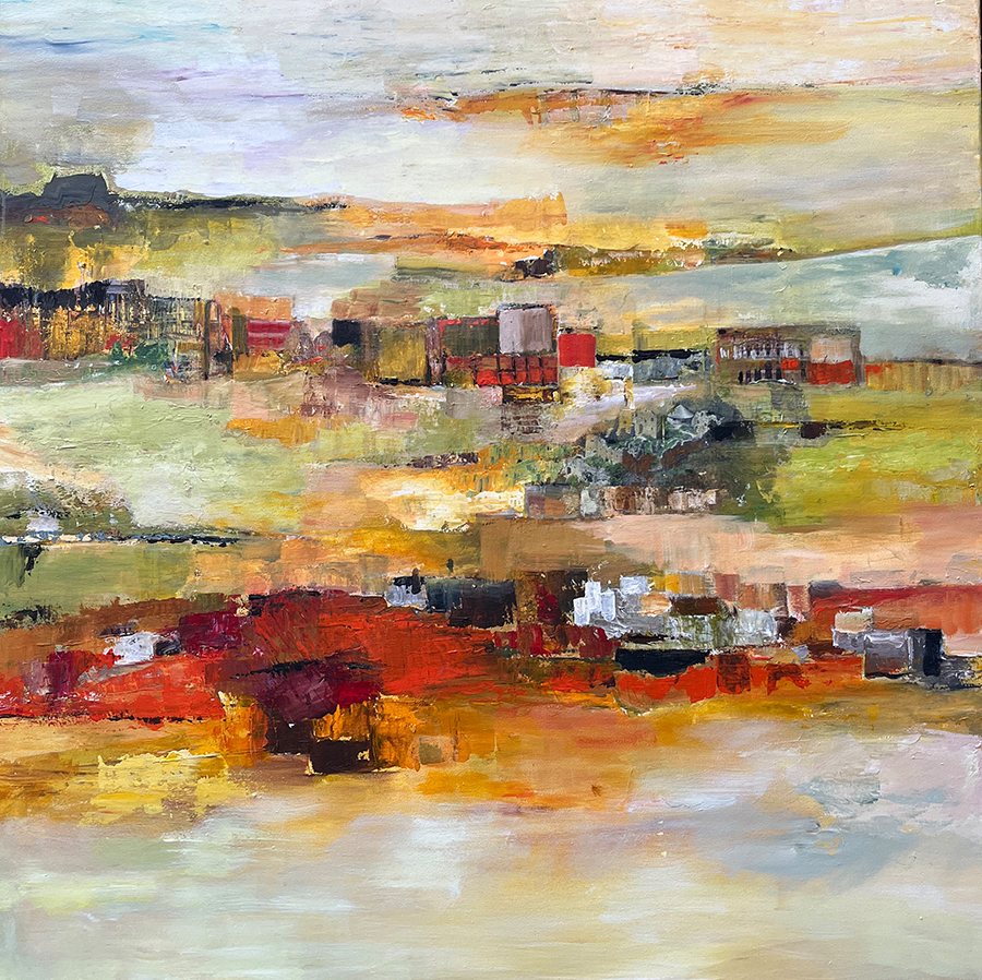 acryl op doek 100x100cm