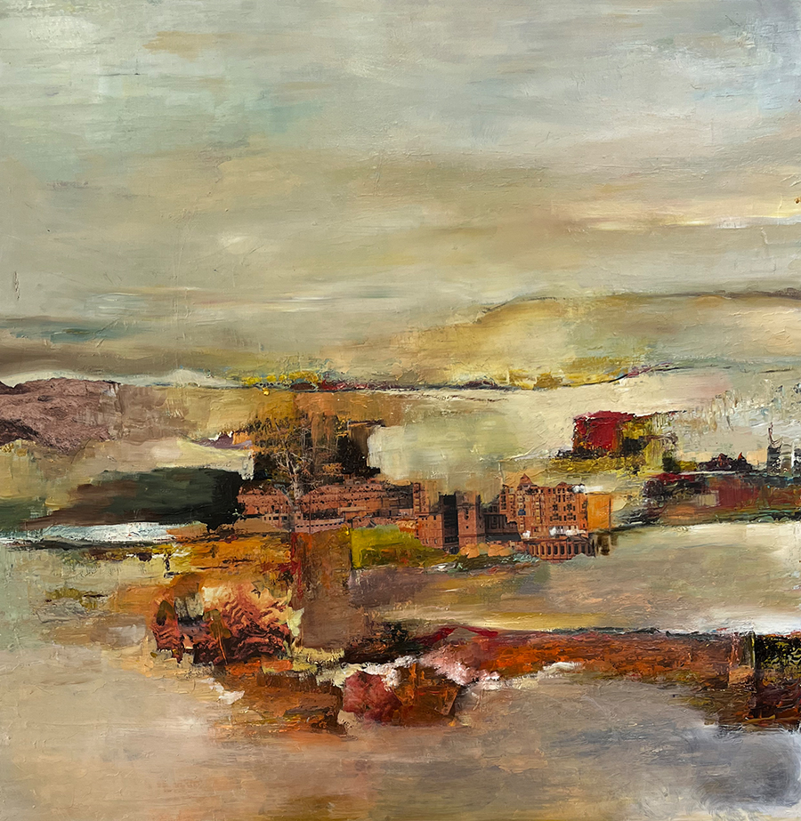 100x100cm olieverf op doek